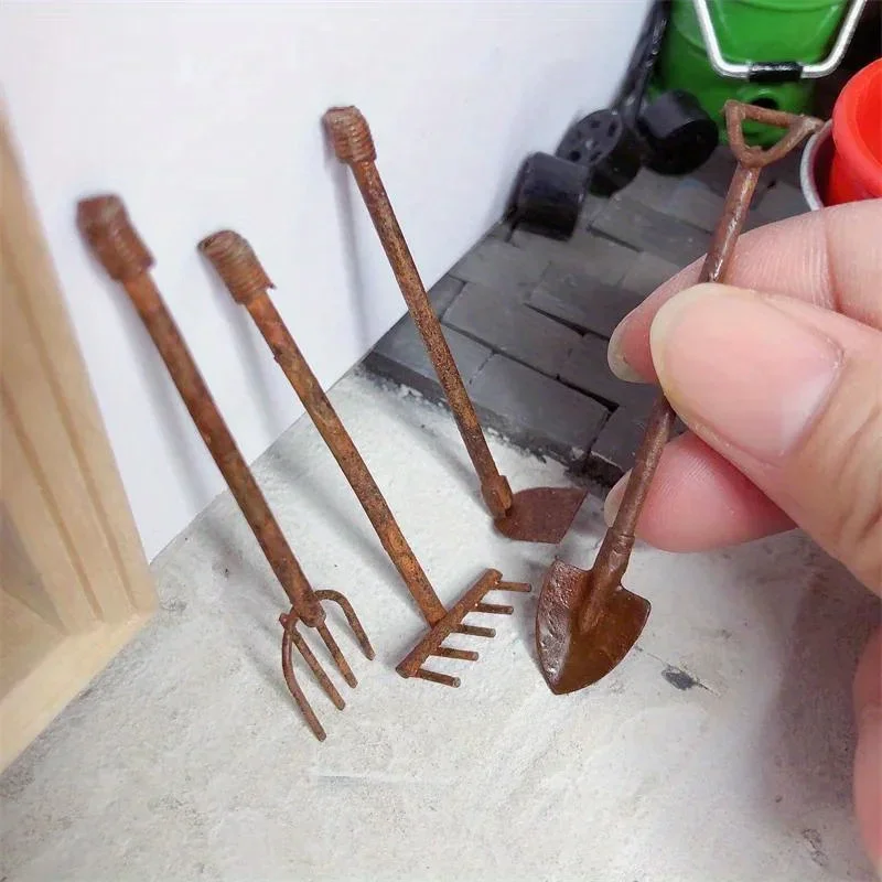 Gardening Tools Toys - 4 개/갑/팩 소형 정원 도구 장식품