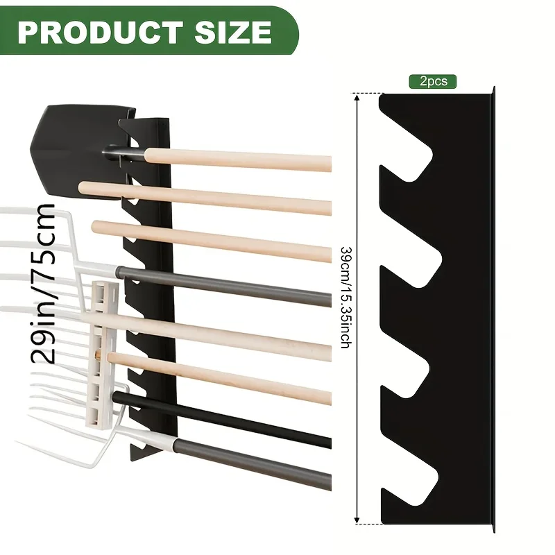 Gardening Tools Organiser - 튼튼한 금속 정원 도구 홀더 (삽과