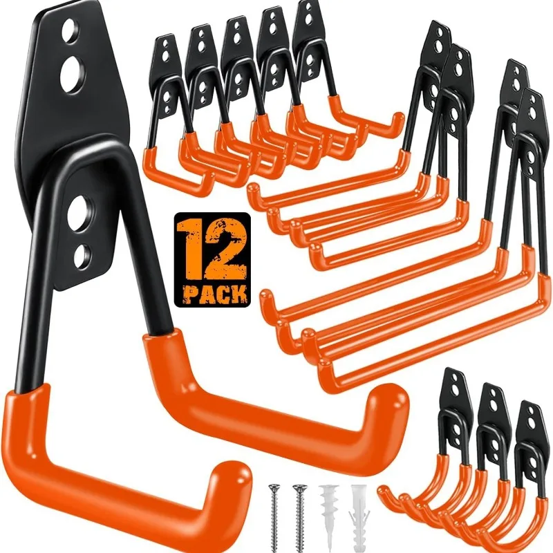 Gardening Tools Organiser - 12피스 세트 차고 보관용 유틸리티 후크