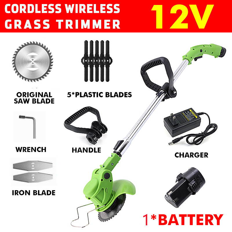 고출력 충전식 리튬 무선 전기 잔디 트리머 정원 손질  - Gardening Tools Lawn Mower 리뷰 및 가격