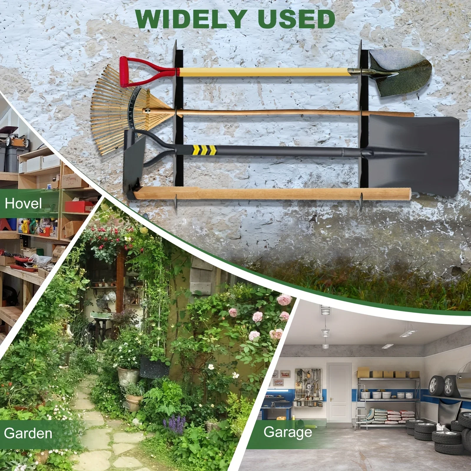 튼튼한 금속 정원 도구 홀더 (삽과 갈퀴 보관 가능), - Gardening Tools Organiser 리뷰 및 가격