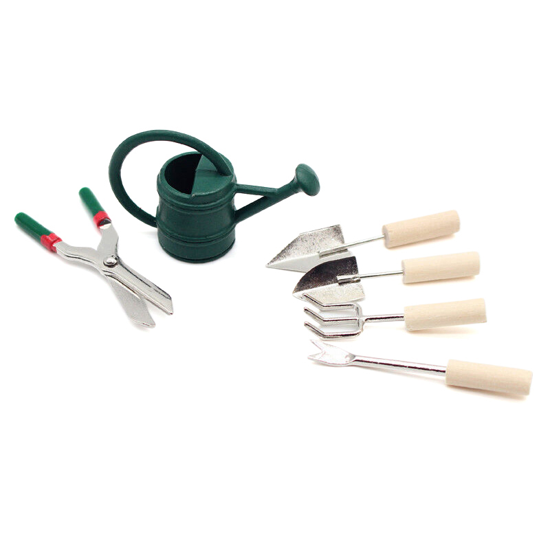 1/12 인형집 시뮬레이션 물뿌리개 삽 가위 세트 인형 - Gardening Tools Toys 리뷰 및 가격