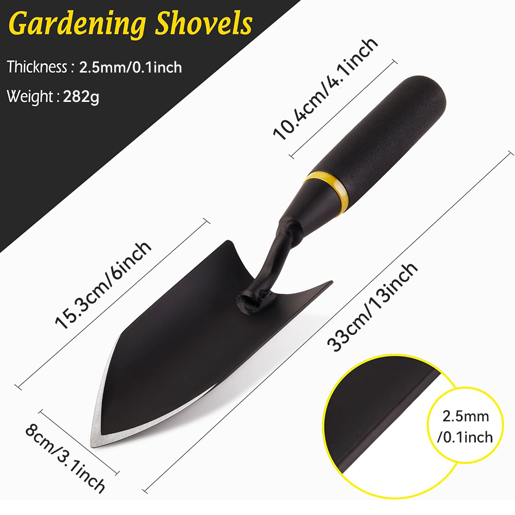 견고한 망간강 정원 삽 - 인체공학적 고무 손잡이가 있 - Gardening Tools Trowel 리뷰 및 가격