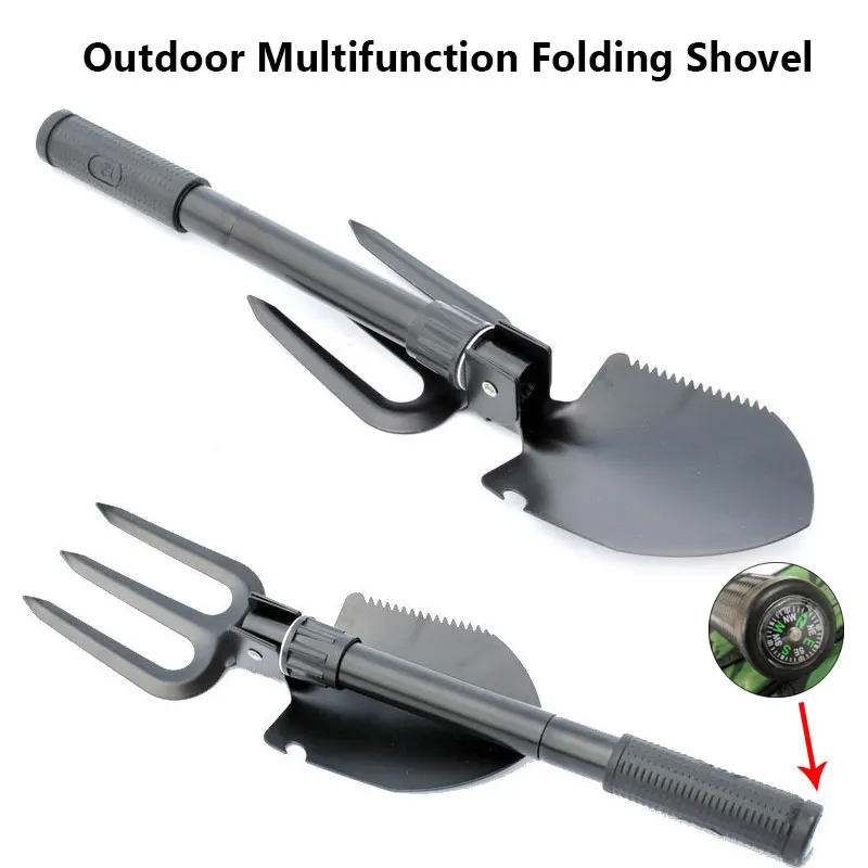 휴대용 다기능 접이식 삽, 스테인리스강 서바이벌 스페이 - Gardening Tools Trowel 리뷰 및 가격