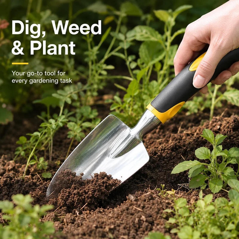 고강도 스테인리스 스틸 손삽, 미끄럼 방지 손잡이가 있 - Gardening Tools Trowel 리뷰 및 가격